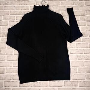 Kaffe KAberith Pullover Black Turtleneck Lightweight Sweater Women's Size‎ L